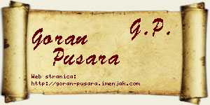 Goran Pušara vizit kartica